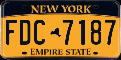 NY license plate FDC7187
