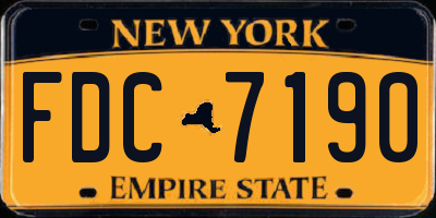 NY license plate FDC7190