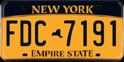 NY license plate FDC7191