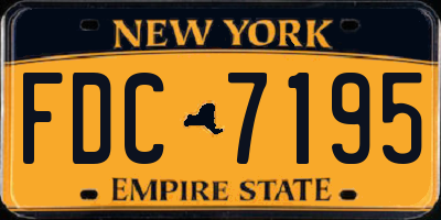 NY license plate FDC7195