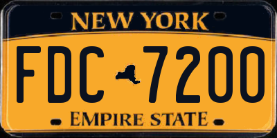 NY license plate FDC7200