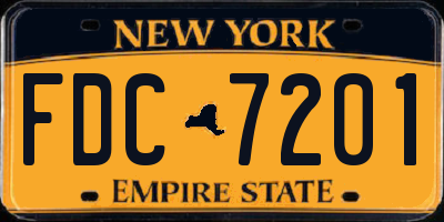 NY license plate FDC7201