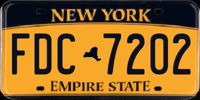 NY license plate FDC7202