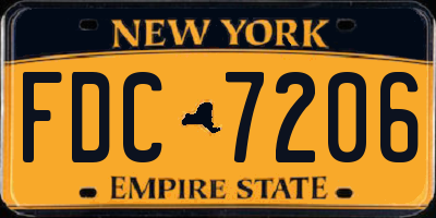 NY license plate FDC7206