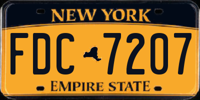 NY license plate FDC7207