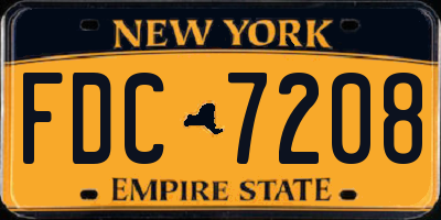 NY license plate FDC7208