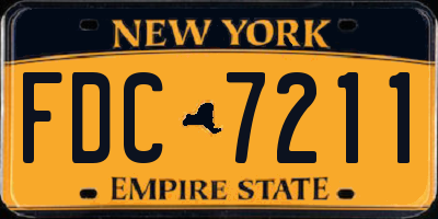 NY license plate FDC7211