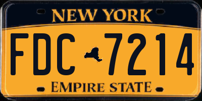 NY license plate FDC7214