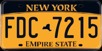NY license plate FDC7215