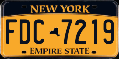 NY license plate FDC7219