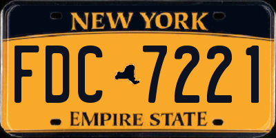 NY license plate FDC7221