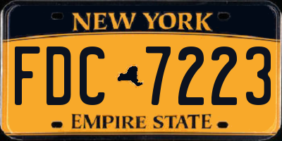 NY license plate FDC7223