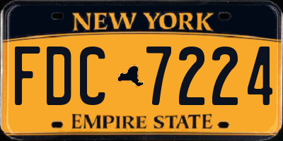NY license plate FDC7224