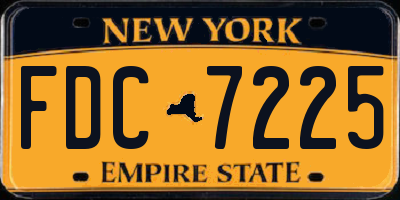 NY license plate FDC7225