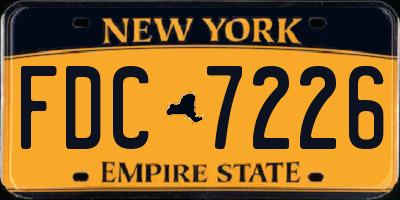NY license plate FDC7226