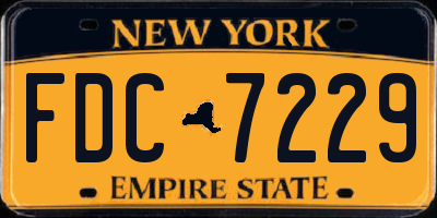 NY license plate FDC7229