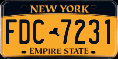 NY license plate FDC7231