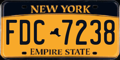 NY license plate FDC7238