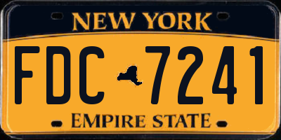 NY license plate FDC7241
