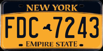 NY license plate FDC7243