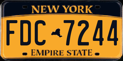 NY license plate FDC7244