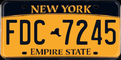 NY license plate FDC7245