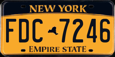 NY license plate FDC7246