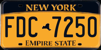 NY license plate FDC7250
