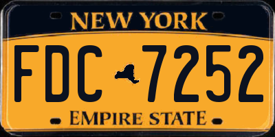 NY license plate FDC7252
