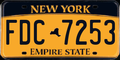 NY license plate FDC7253