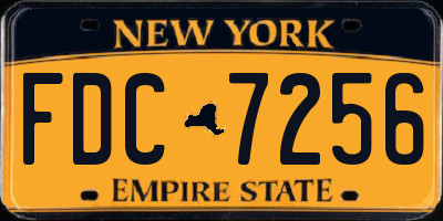 NY license plate FDC7256