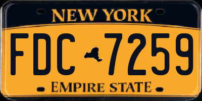 NY license plate FDC7259