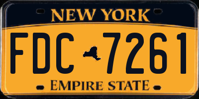 NY license plate FDC7261