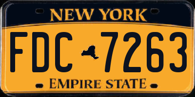 NY license plate FDC7263