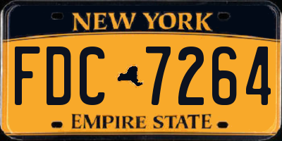 NY license plate FDC7264
