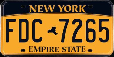NY license plate FDC7265