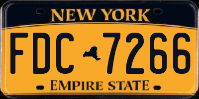 NY license plate FDC7266