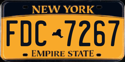 NY license plate FDC7267