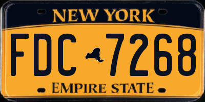 NY license plate FDC7268