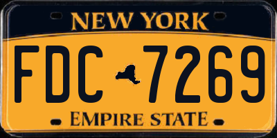NY license plate FDC7269