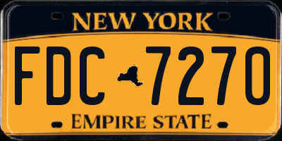 NY license plate FDC7270