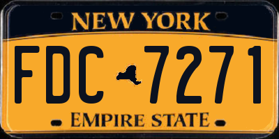 NY license plate FDC7271
