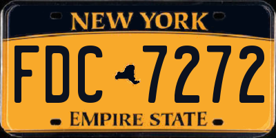 NY license plate FDC7272