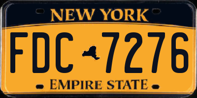 NY license plate FDC7276