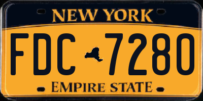 NY license plate FDC7280