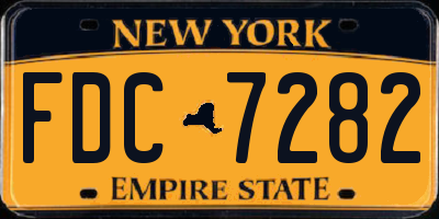NY license plate FDC7282