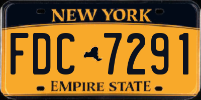 NY license plate FDC7291