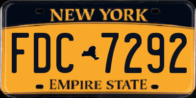 NY license plate FDC7292