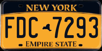 NY license plate FDC7293