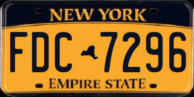 NY license plate FDC7296